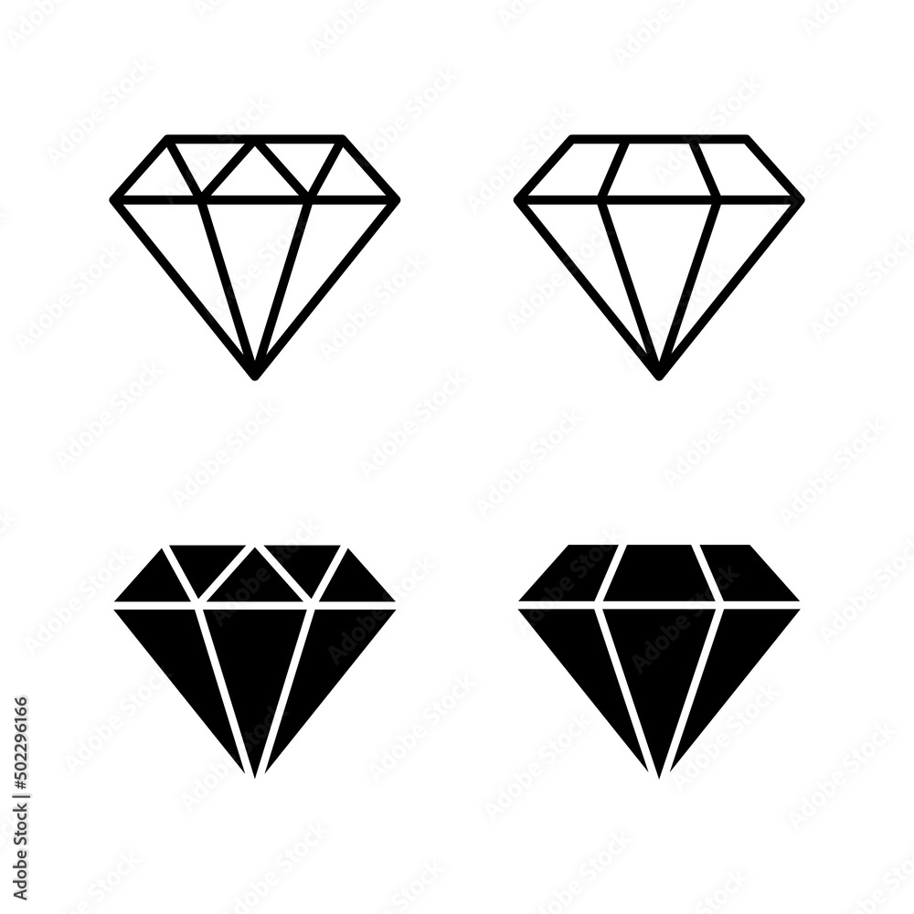 Diamond icons vector. diamond gems sign and symbol Diamond icons vector. diamond gems sign and symbol