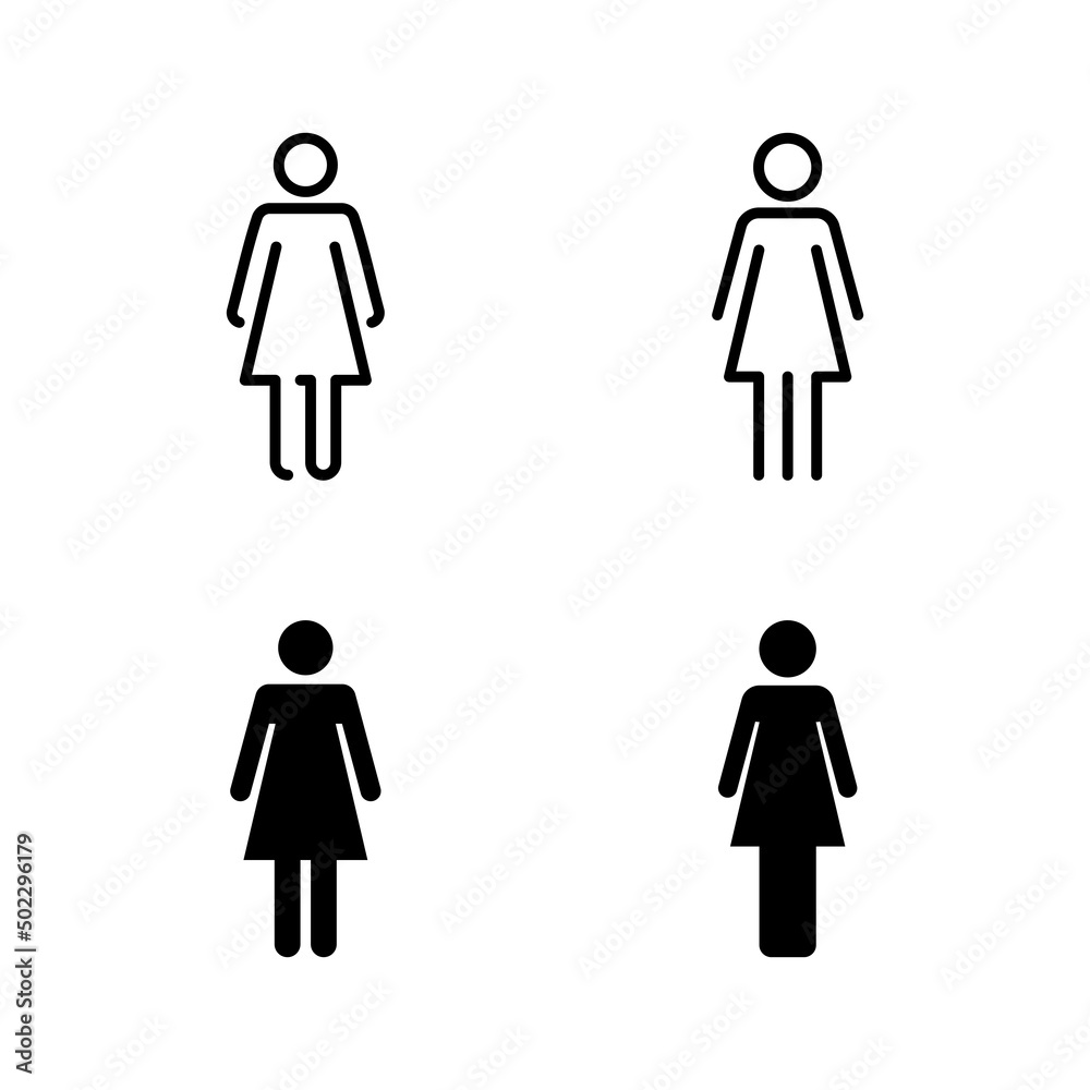 Female icons vector. woman sign and symbol Female icons vector. woman sign and symbol
