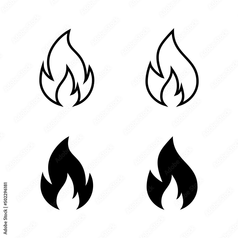 Fire icons vector. fire sign and symbol