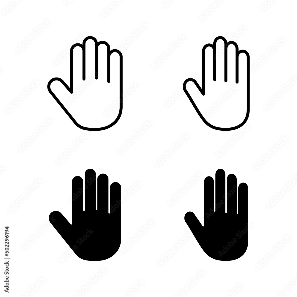 Hand icons vector. hand sign and symbol. palm Hand icons vector. hand sign and symbol. palm