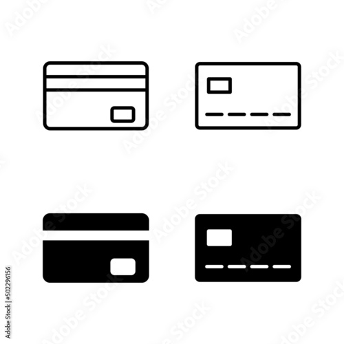 Credit card icons vector. Credit card payment sign and symbol