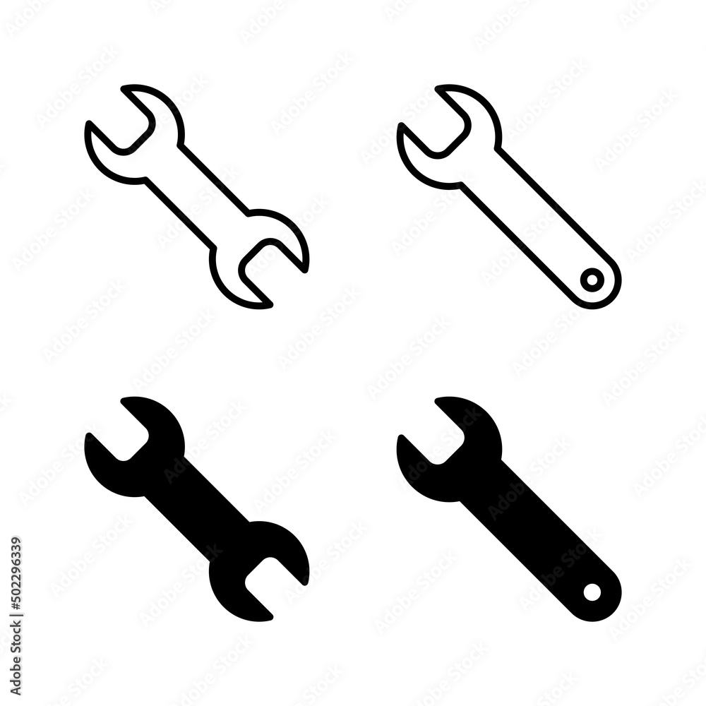 Wrench icons vector. repair icon. tools sign and symbol Wrench icons vector. repair icon. tools sign and symbol