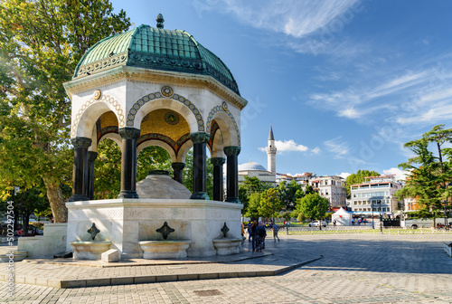The German Fountain in Sultanahmet Square of Istanbul, Turkey photo