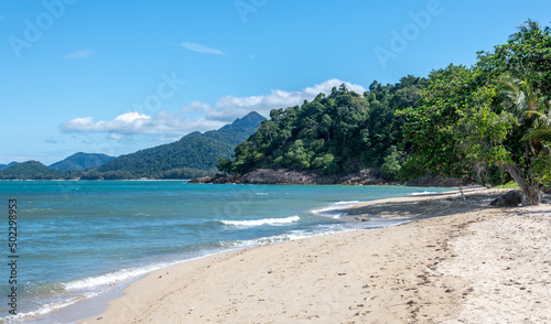 White sandy beach on a tropical island