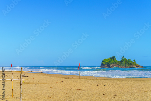 Playa Cocles, beautiful tropical Caribbean beach, Puerto Viejo, Costa Rica east coast and island Cocles © Vadim