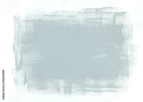 grey paint brush strokes as a frame on white background
