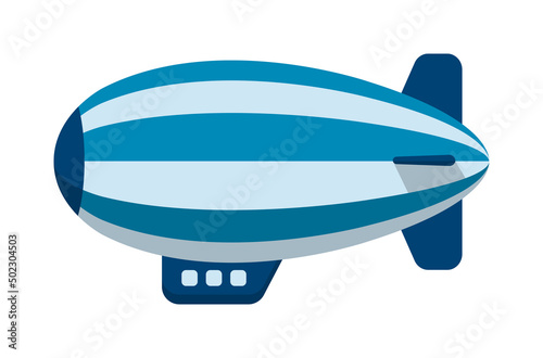 Colorful airship   blimp   vector illustration