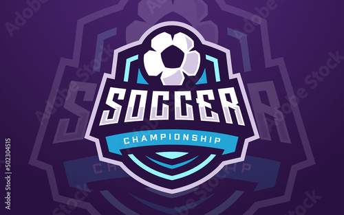 Professional Soccer Club Logo Template for Sports Team