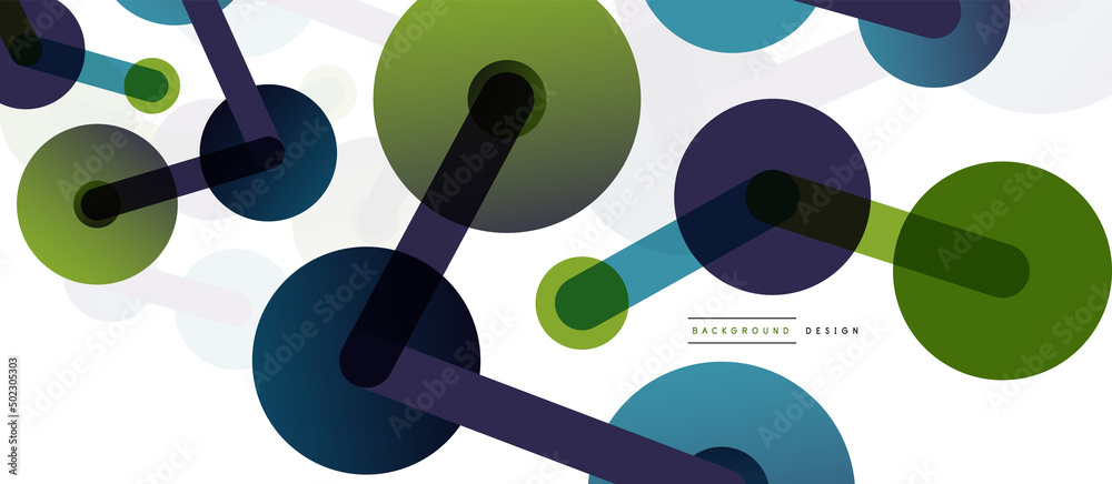 Abstract background. Round dots connected by lines. Trendy techno business template for wallpaper, banner, background or landing Abstract background. Round dots connected by lines. Trendy techno business template for wallpaper, banner, background or landing