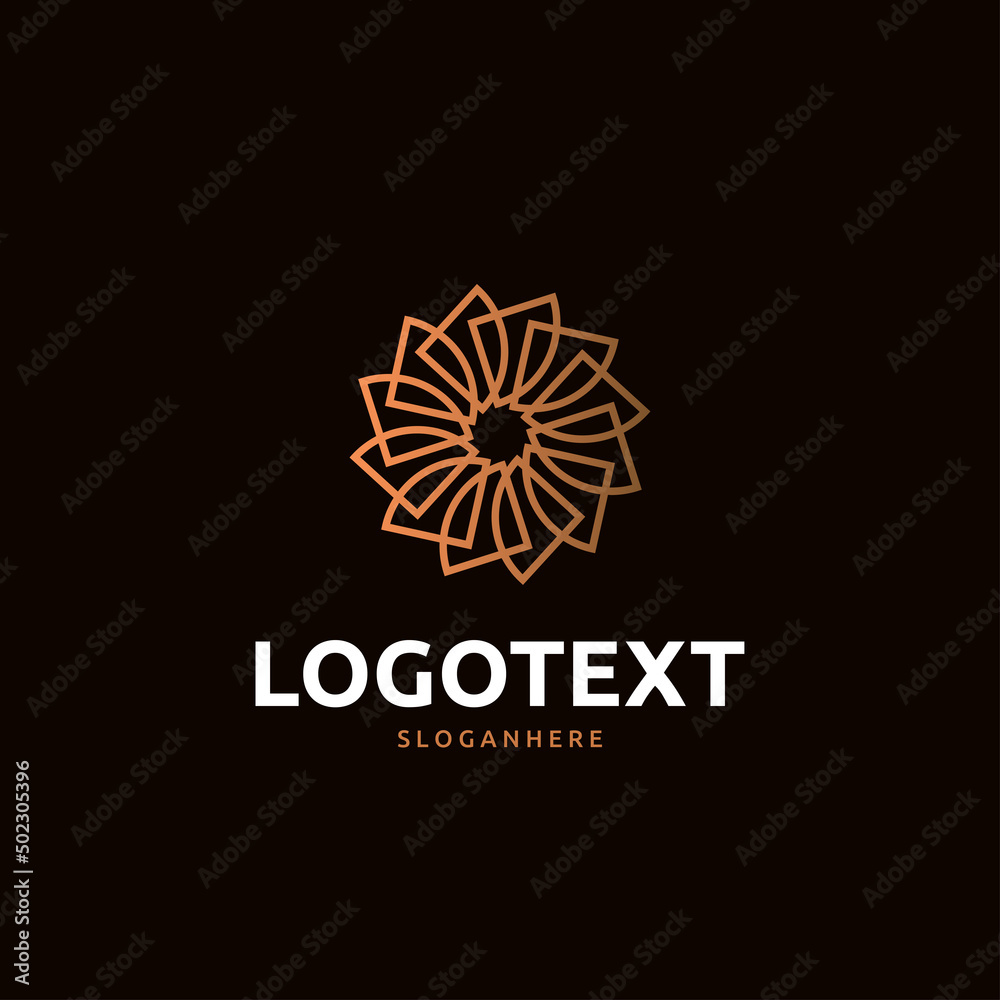 golden mandala logo golden mandala logo