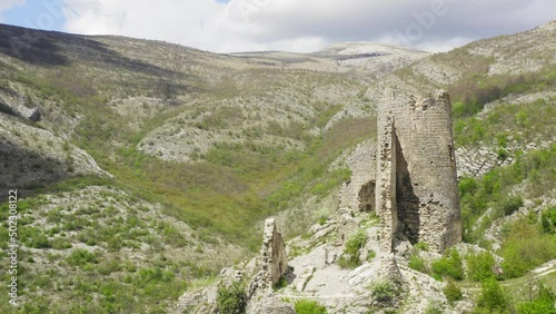 Glavas (Dinaric) fortress  on the foothill of Dinara Mountain, Croatia photo