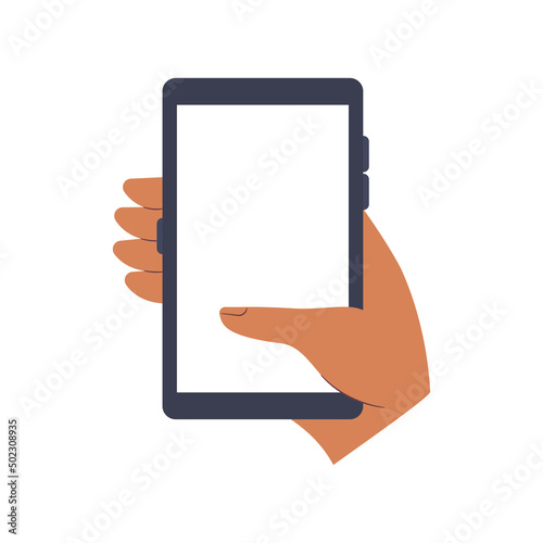hand holding a smarphone