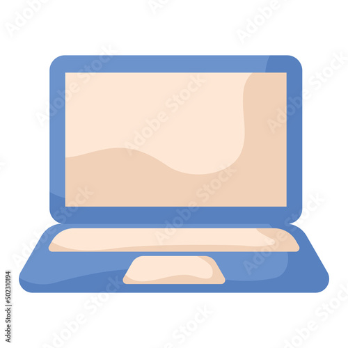 blue laptop computer