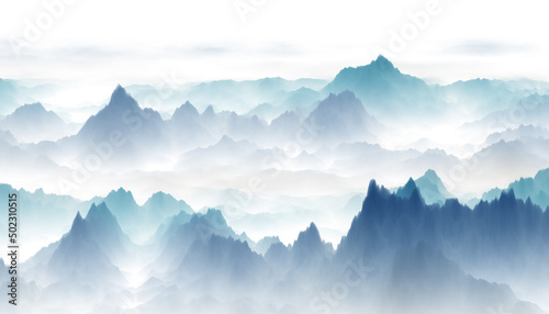 panorama of mountains © 悦 邵