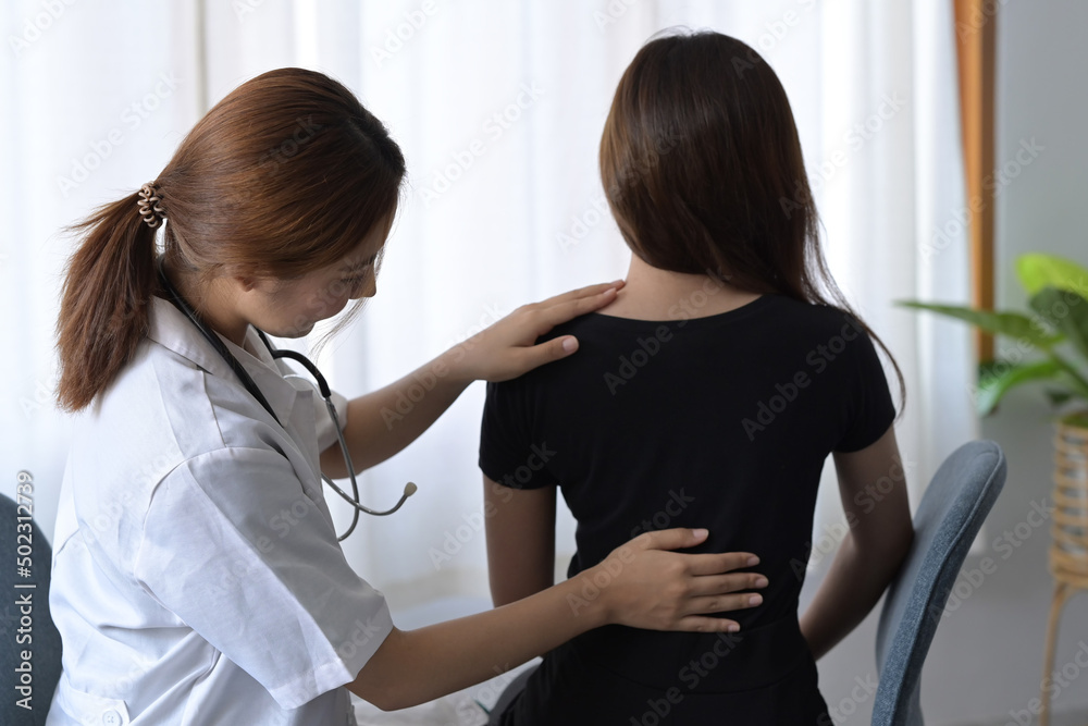 Shot of physiotherapist doing treatment with patient in medical clinic. Physical therapy concept. Shot of physiotherapist doing treatment with patient in medical clinic. Physical therapy concept.