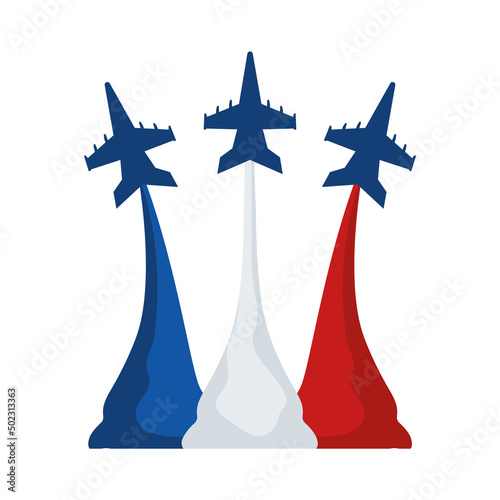 jets making the french flag