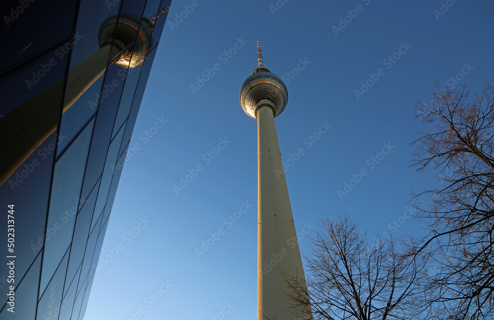 Obraz premium TV Tower reflection - Berlin, Germany