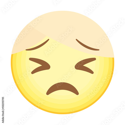 yellow scared emoji