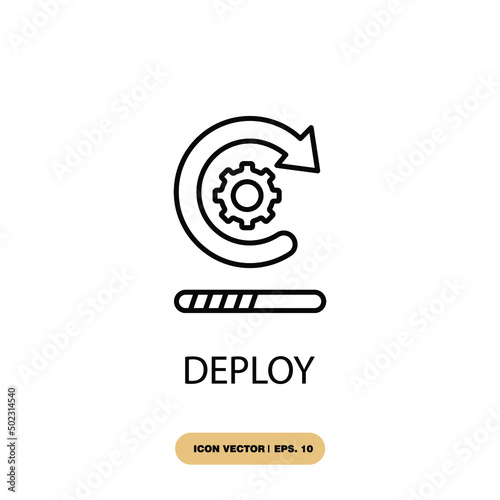 deploy icons  symbol vector elements for infographic web
