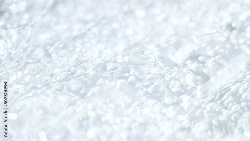 Macro white transparent cosmetic serum gel, cream, fluid texture with air bubble Macro white transparent cosmetic serum gel, cream, fluid texture with air bubble