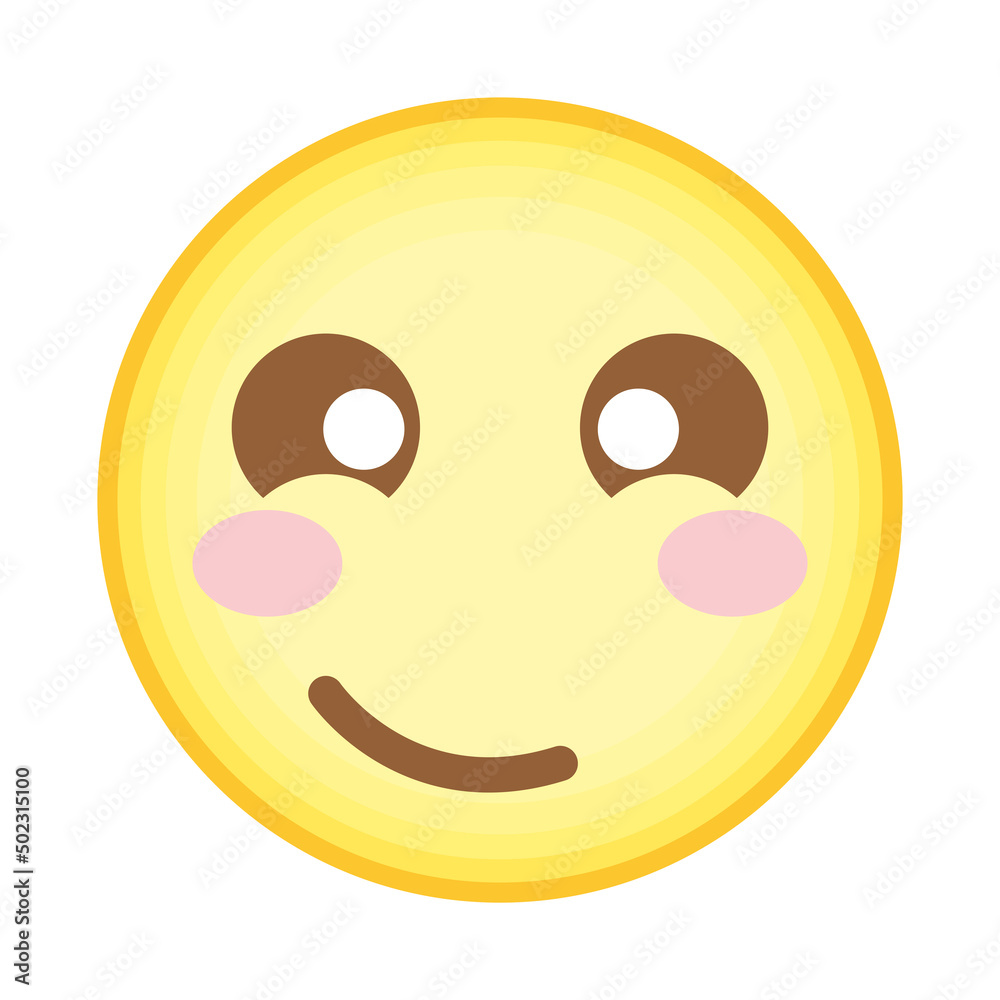 Fototapeta premium yellow emoji flushed