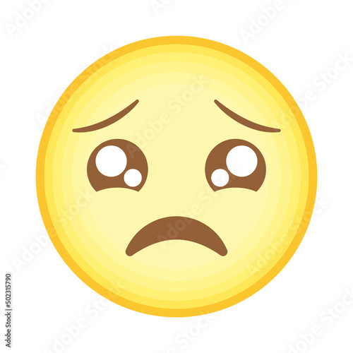 yellow emoji fearful