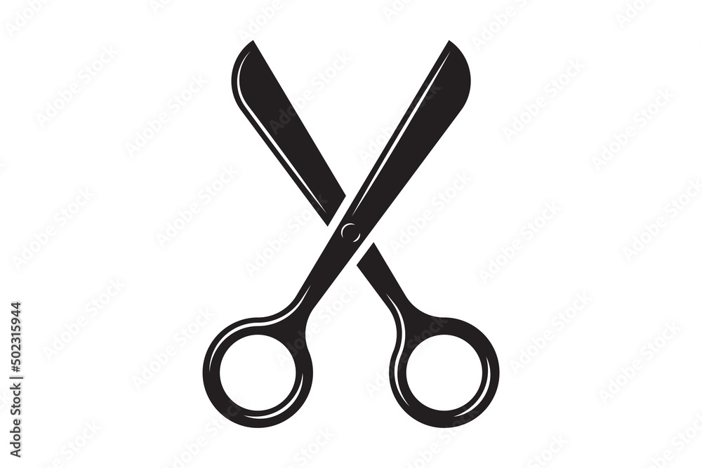Scissors icon vector design. Cut out tool for paper or tailor work. Scissors icon vector design. Cut out tool for paper or tailor work.