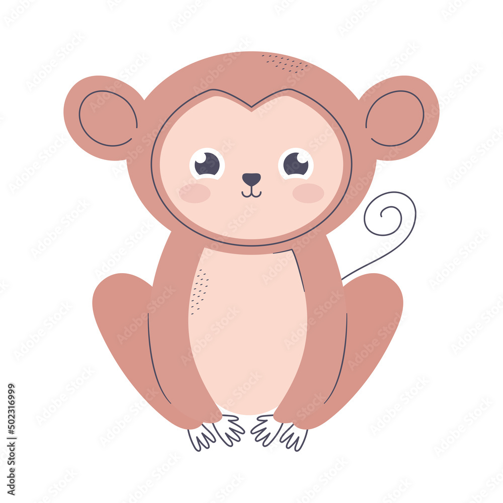 Obraz premium cute monkey design