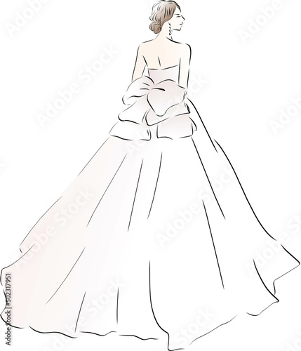 ウェディングドレスを着た花嫁

