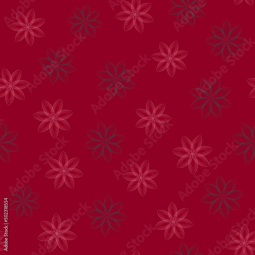 Seamless pattern with stylized flowers