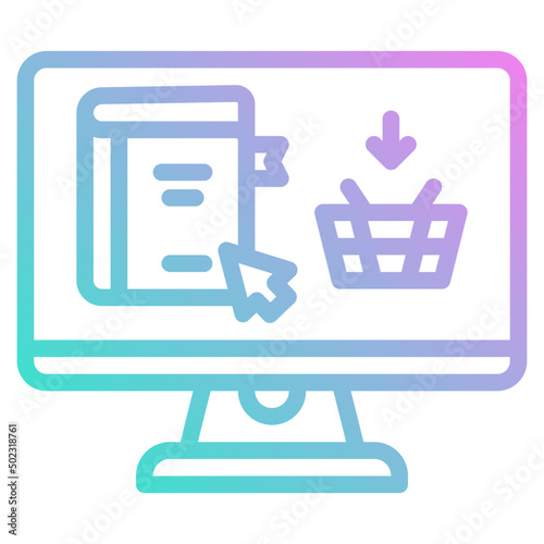 bookstore gradient icon
