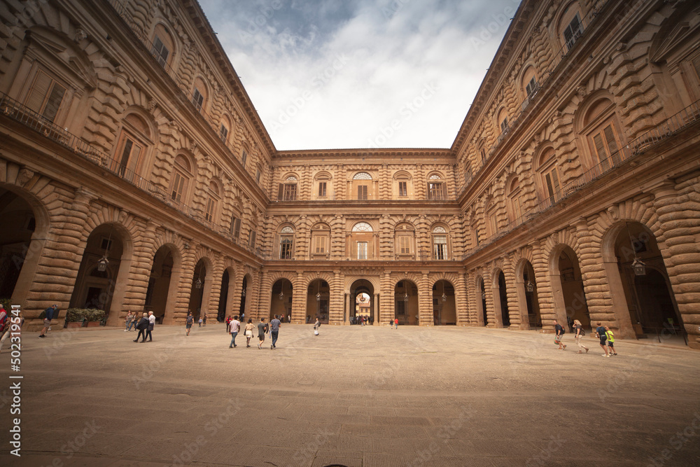 Italia, Toscana, Firenze, il cortile di Palazzo Pitti.
