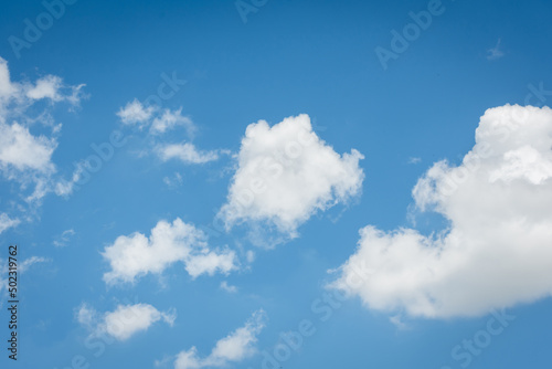 Blurred background from blue sky clouds in rainy season,soft and blur focus.