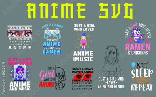 Anime, SVG Bundle Anime, Vector, Love, Manga, Anime pack, Japanese cartoon SVG PNG, Anime T-shirt, Silhouette Cutting Files, Cricut Files Set 06