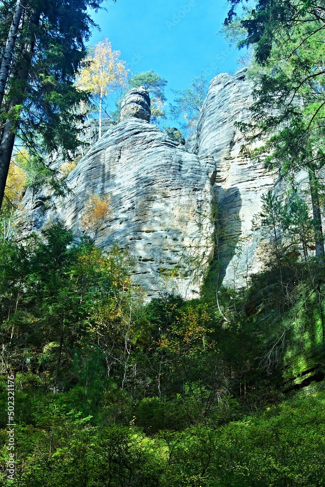Czech Republic-view of the Teplice Rocks