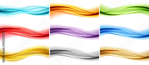 Vector abstract colorful flowing wave lines background. Design element for technology, science, modern concept.