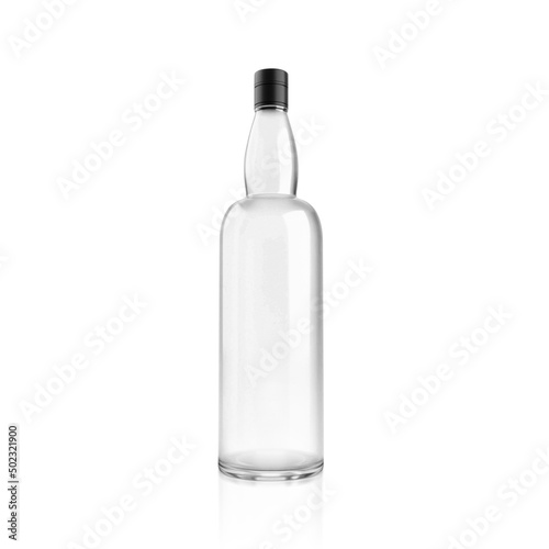 Blank Liquor bottle. Drink Product mockup. 3d render