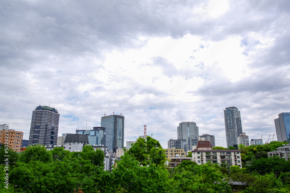 東京赤坂にある東京ミッドタウンから見える赤坂の風景