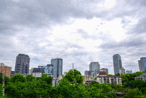 東京赤坂にある東京ミッドタウンから見える赤坂の風景