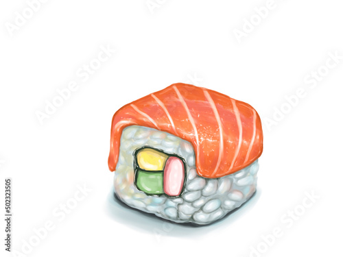 sushi isolated on white background