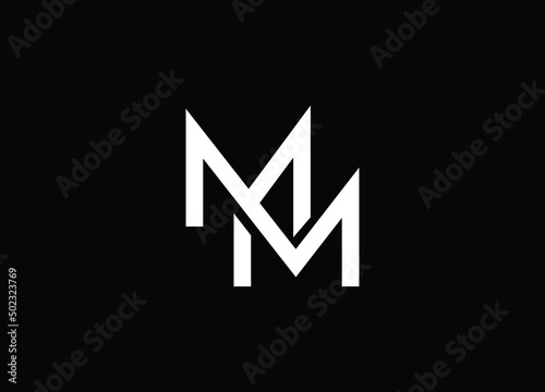 MM logo initial letter design template vector