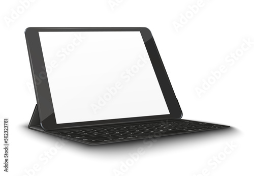 Tablet pc computer with blank screen.