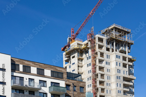 construction site, building place of new development, Prague, Czech republic