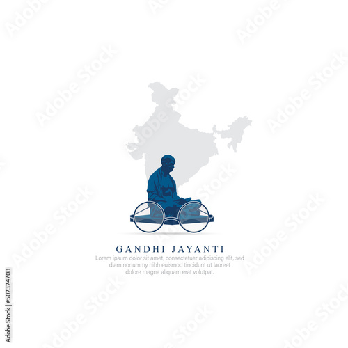 2nd October- gandhi jayanti vector  illustration.