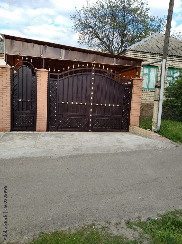 Fototapeta premium Metal gate and wicket