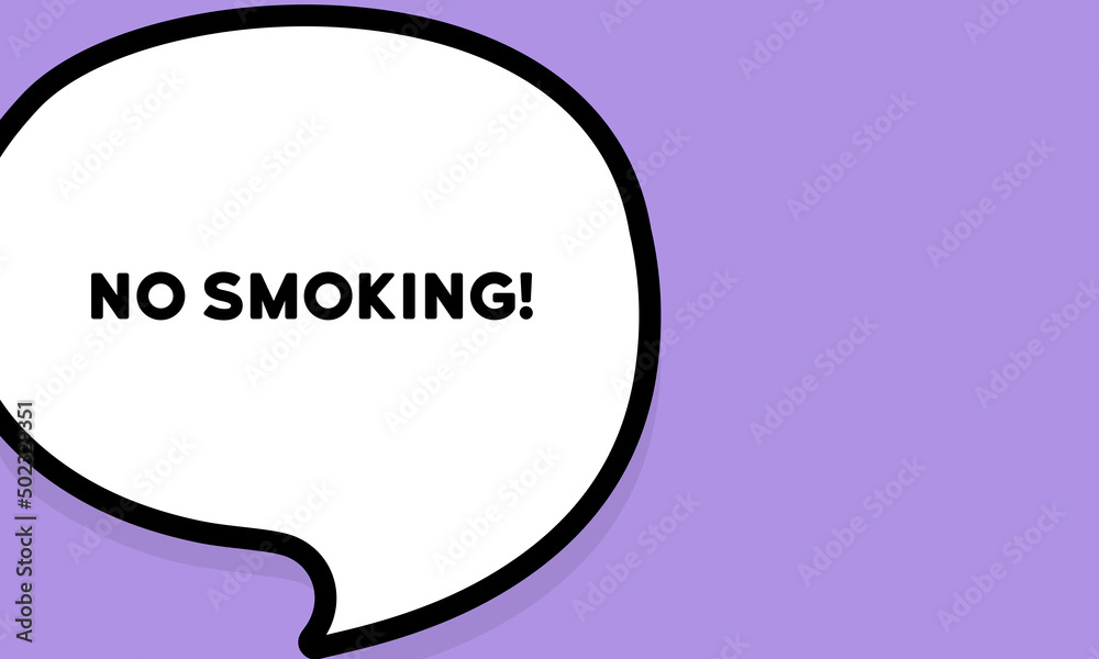 Speech bubble with no smoking text. Boom retro comic style. Pop art style. Vector line icon for Business and Advertising Speech bubble with no smoking text. Boom retro comic style. Pop art style. Vector line icon for Business and Advertising