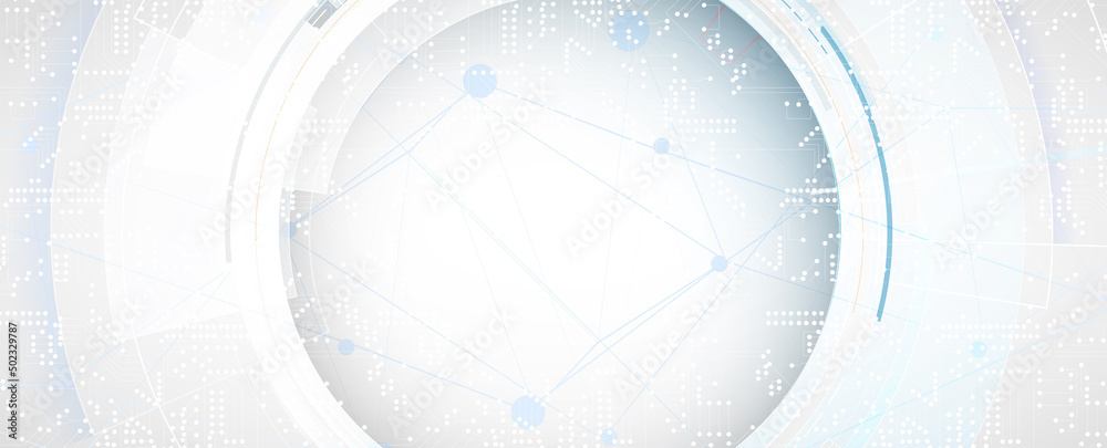 Obraz premium Quantum processing. Deep learning artificial intelligence. Future new technology for business or science presentation