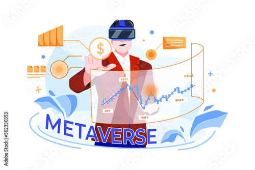 Experience Metaverse illustration concept