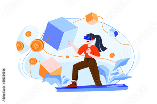 Experience Metaverse illustration concept