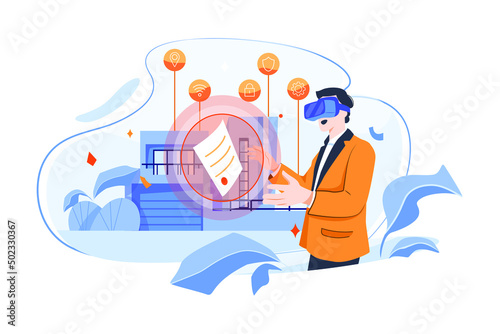 Experience Metaverse illustration concept
